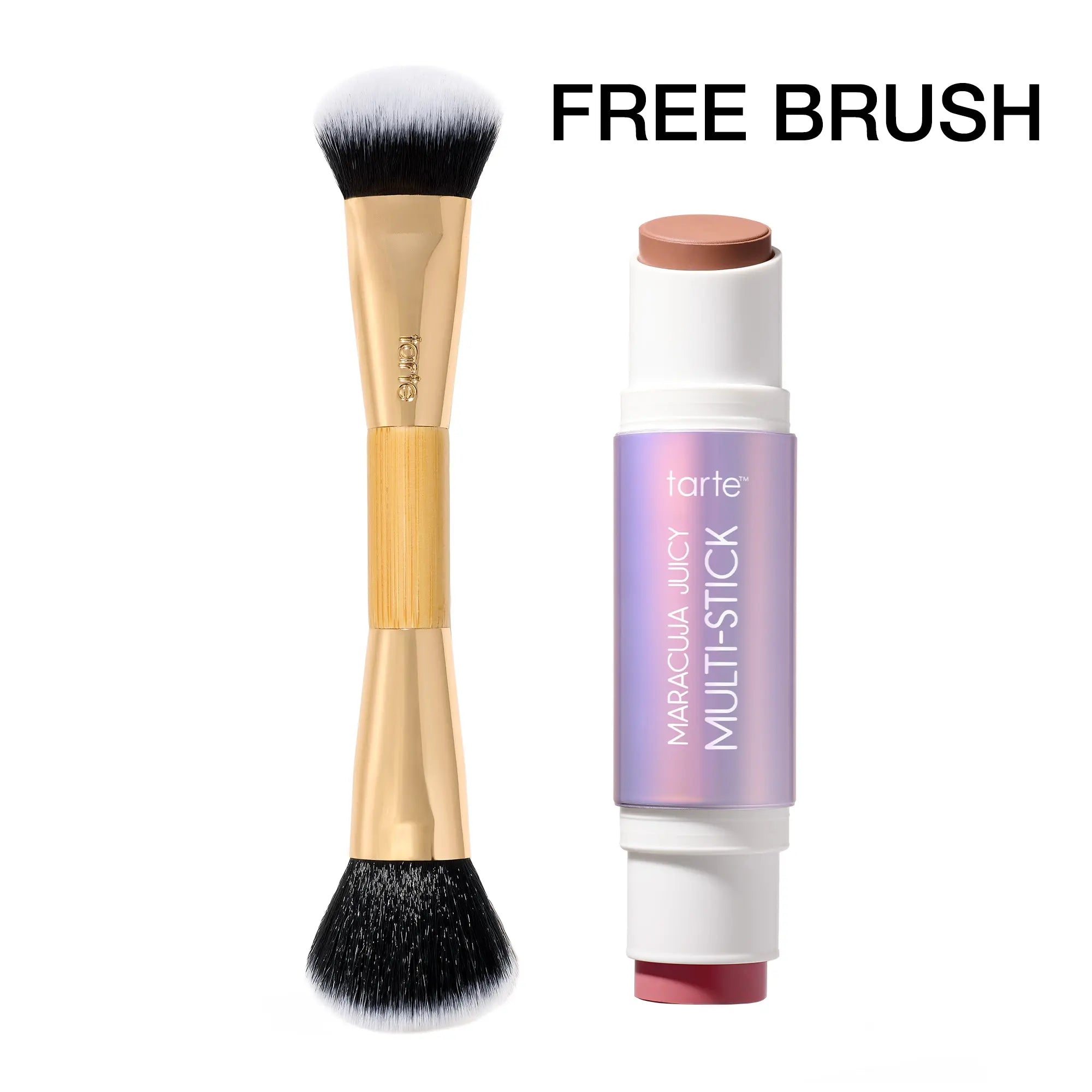 Unleash Your Radiance with Tarte's Maracuja Juicy Multi-Stick & Free Brush – The Perfect Cream Blush & Bronzer Duo!