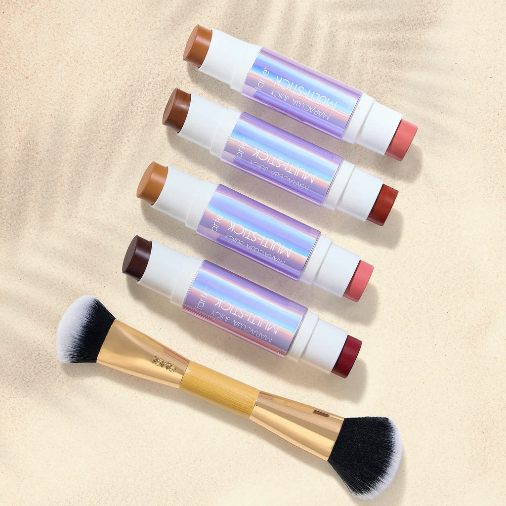 Unleash Your Radiance with Tarte's Maracuja Juicy Multi-Stick & Free Brush – The Perfect Cream Blush & Bronzer Duo!