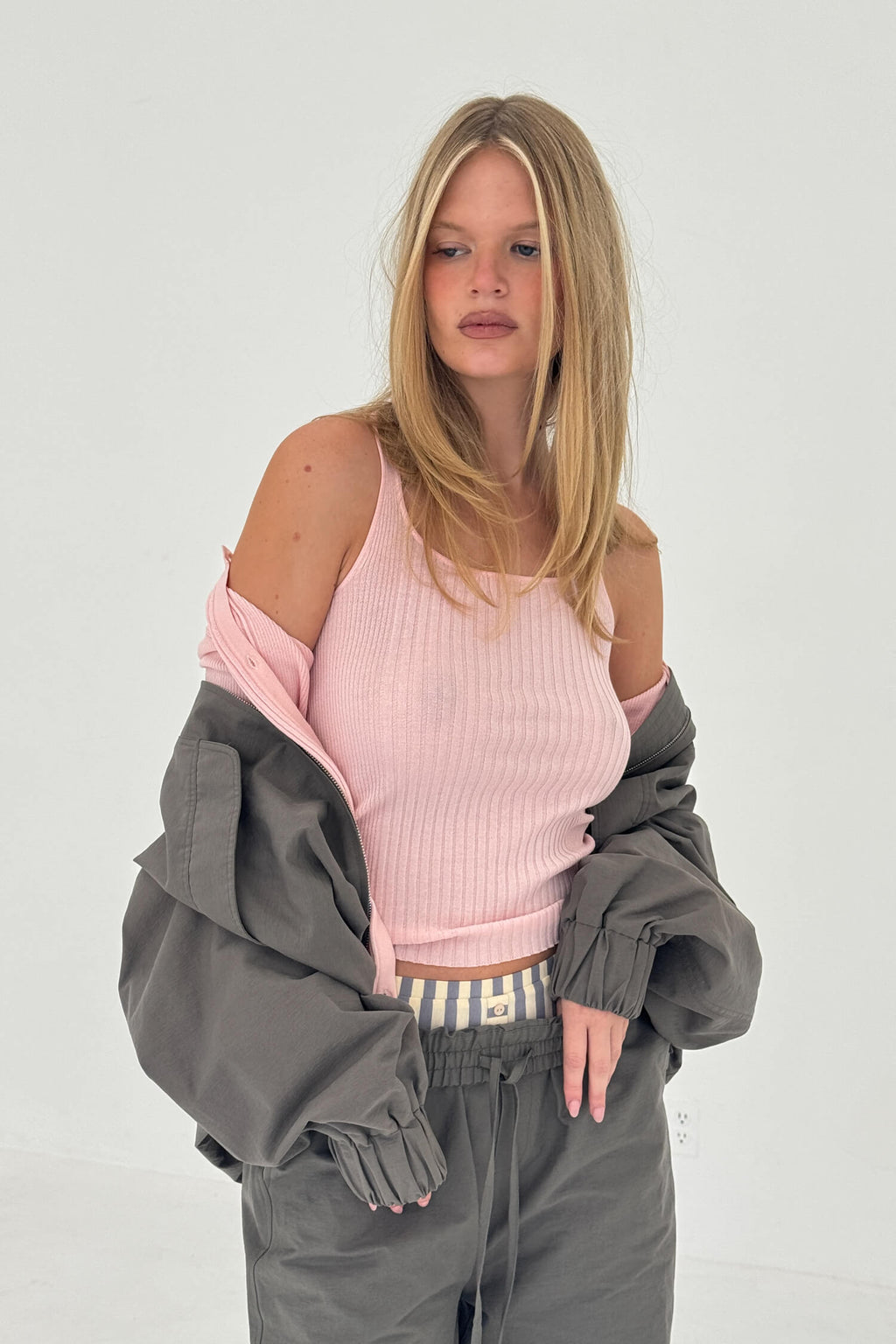 SABLE JACKET IN CHARCOAL