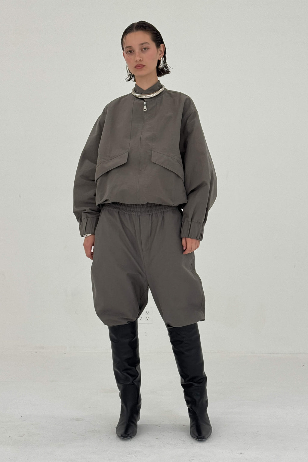 SABLE JACKET IN CHARCOAL