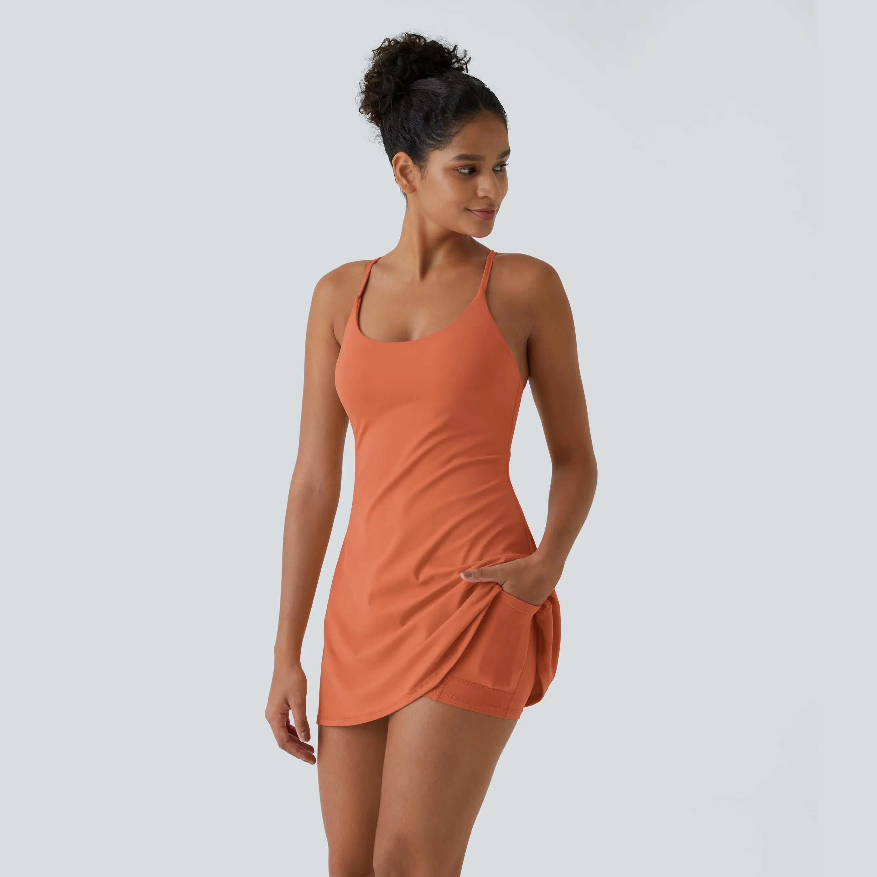 Halara Softlyzero Plush Backless Active Dress-Easy Peezy, Spring Dresses, Dance Dresses for Women