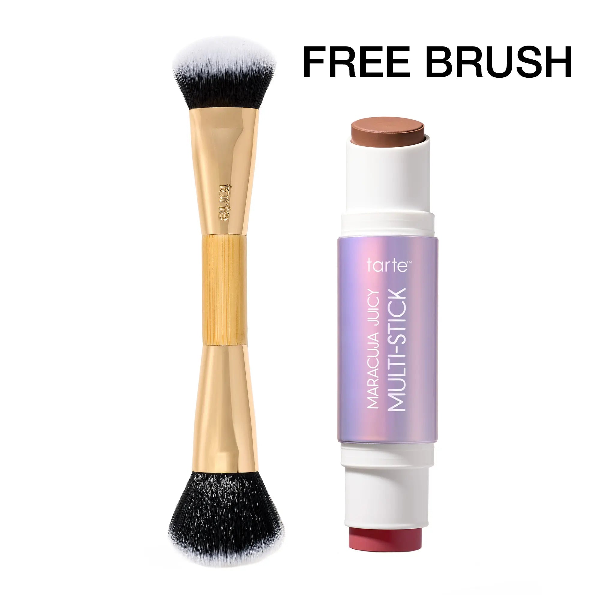 Unleash Your Radiance with Tarte's Maracuja Juicy Multi-Stick & Free Brush – The Perfect Cream Blush & Bronzer Duo!